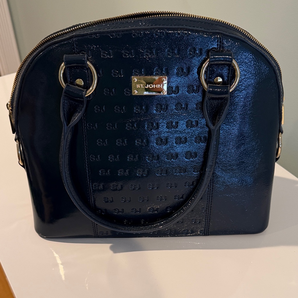 St. John Navy Satchel Bag